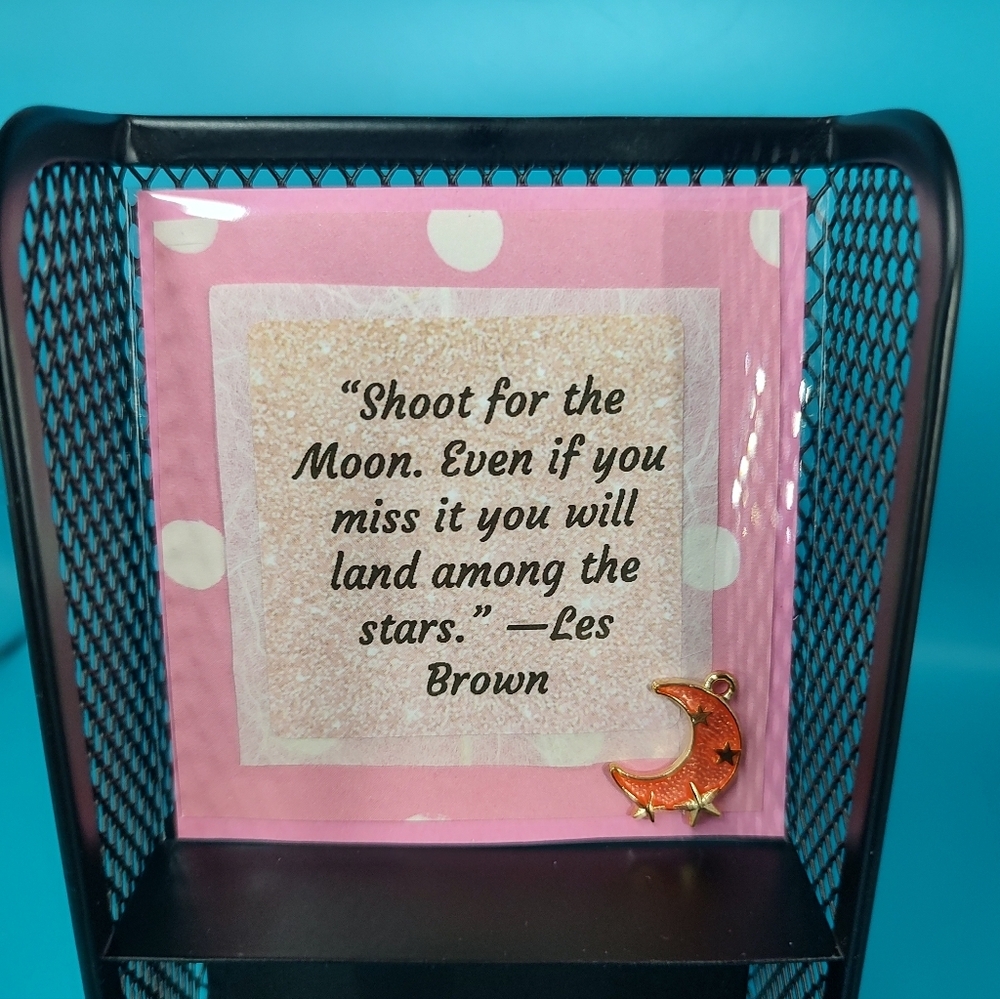 Handmade Inspirational Quotes with Charm! Nursing Home Crafts! Moon Stars